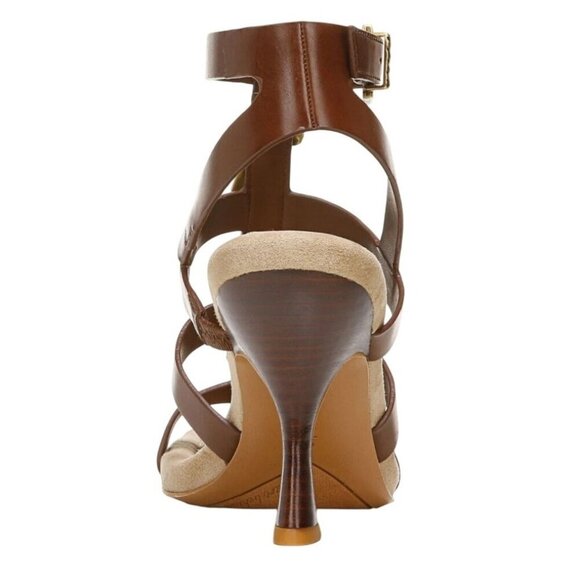 FRANCO SARTO / L-Rine / Dress Sandals / Amber / Brown / Leather / Gold Accent - Picture 3 of 8